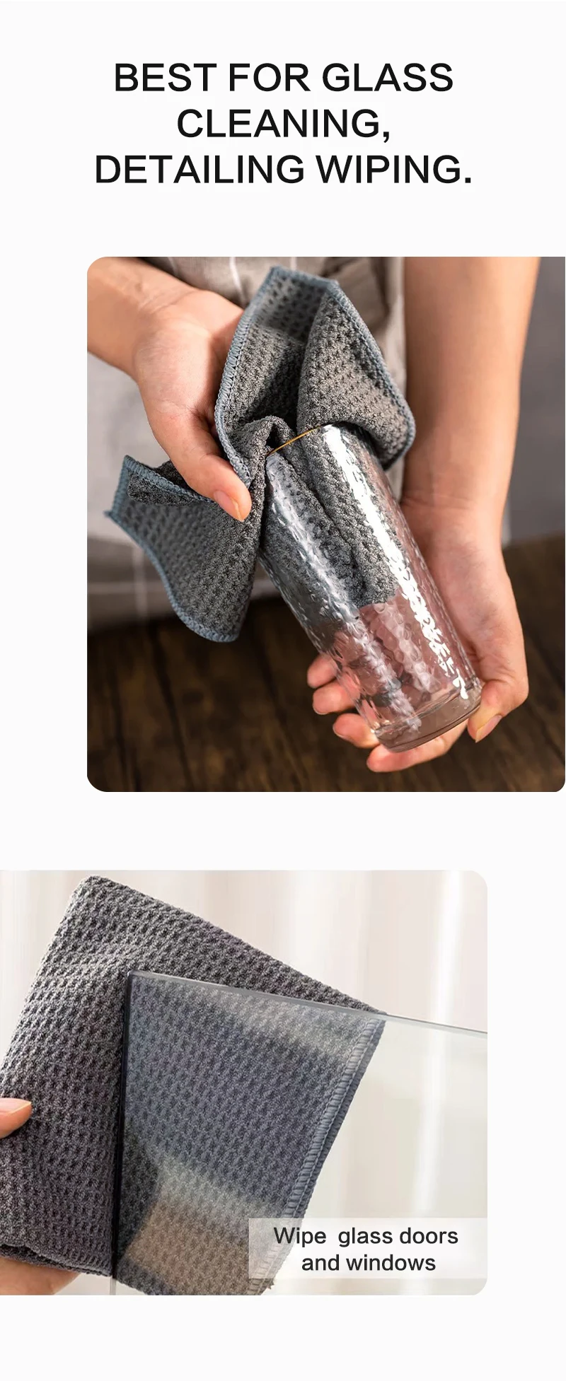 Waffle Microfibre Towel 30×40 cm