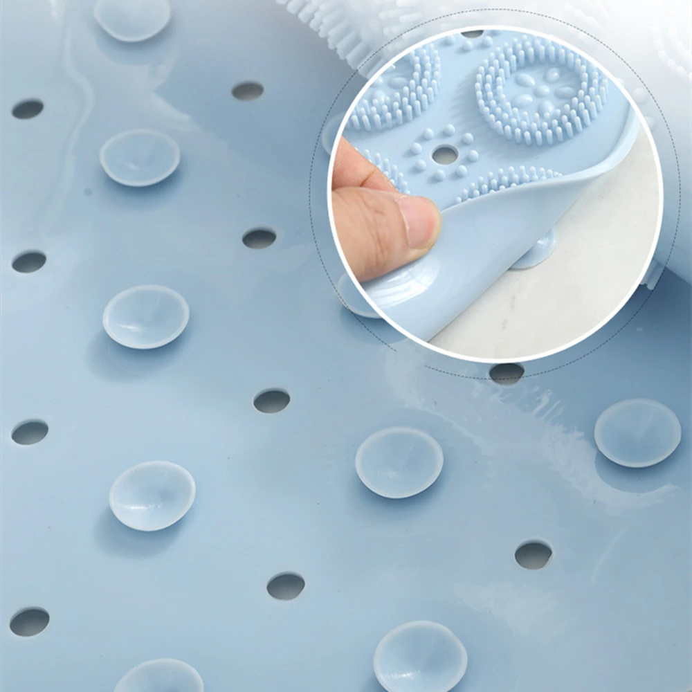 Round Non-slip Anti-mold Bath Mats 55x55 Cm, Machine Washable