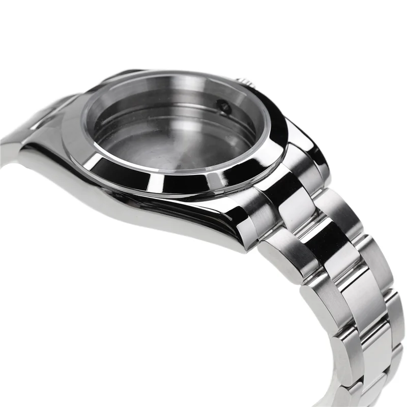Watch Case Sapphire Crystal Presidential Strap For SEIK Nh35 Nh36 Movement 28.5mm Dial Assembled Watch