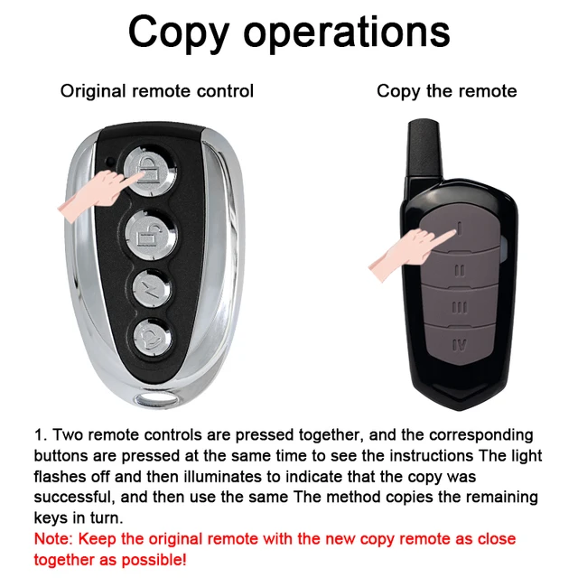 Garage Remote Control Duplicator 433 315 868MHz Gate Door Opener with learning Code Clone Access Portal 5