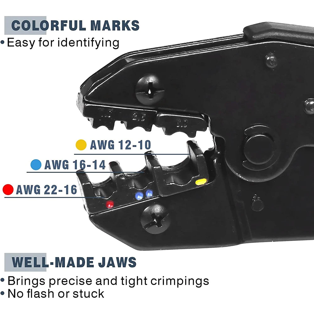 Suyep Pince à Sertir HS-30J Pour Bornes Isolées Et Connecteurs à