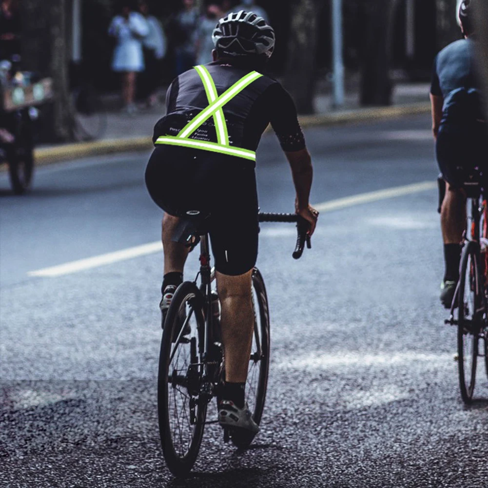 Reflective Safety Vest Lightweight Elastic Adjustable High Visibility For Running Walking Cycling reflective vest