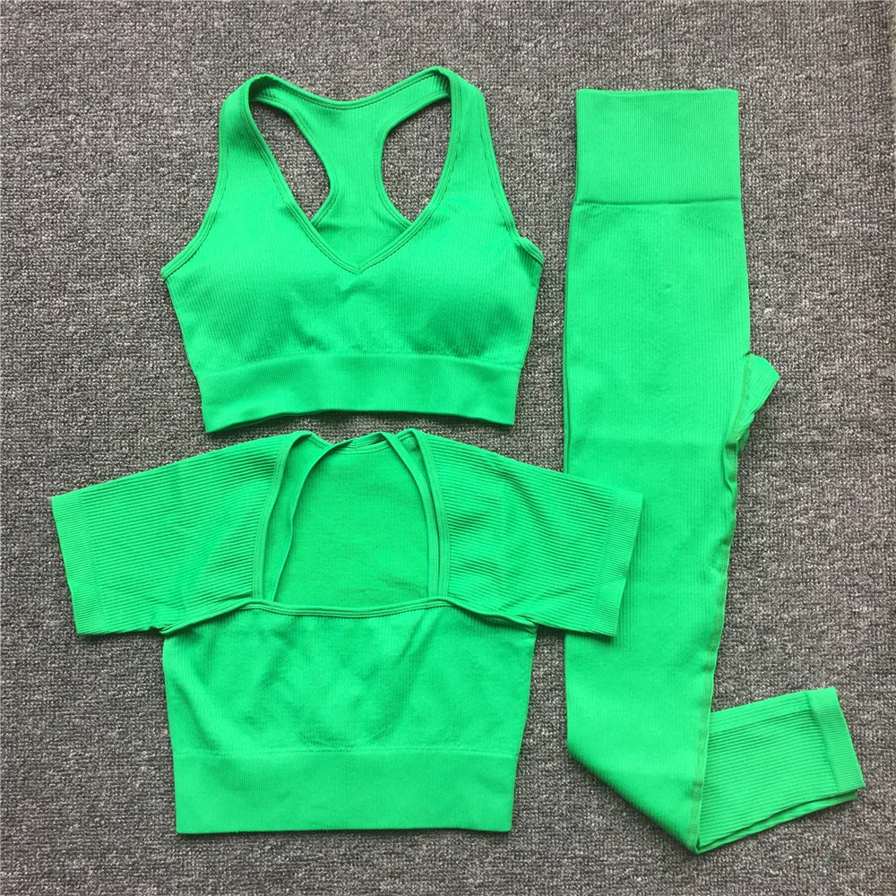 Sports Bra Set Gym Workout Set Yoga Set Fitness Set Sportswear Set Sports Set Seamless Crop Tops Gym Set Workout Clothes Women Set Workout Fitness Sport Bra Shorts Leggings Yoga Wear Gym Outfits Suits