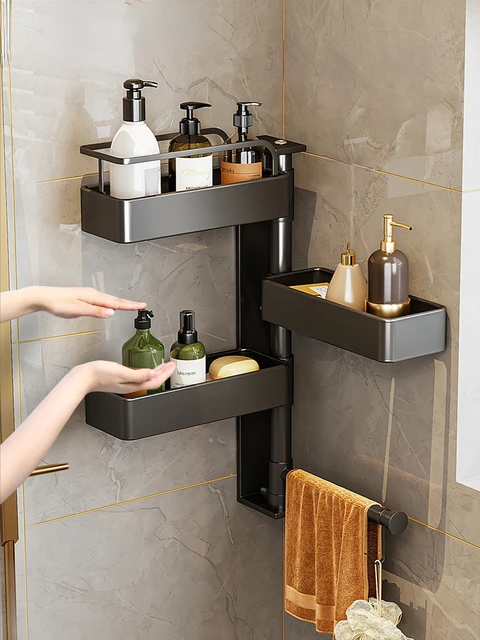 Shelf In The Bathroom Kitchen Spice Rack Wall-mounted Corner