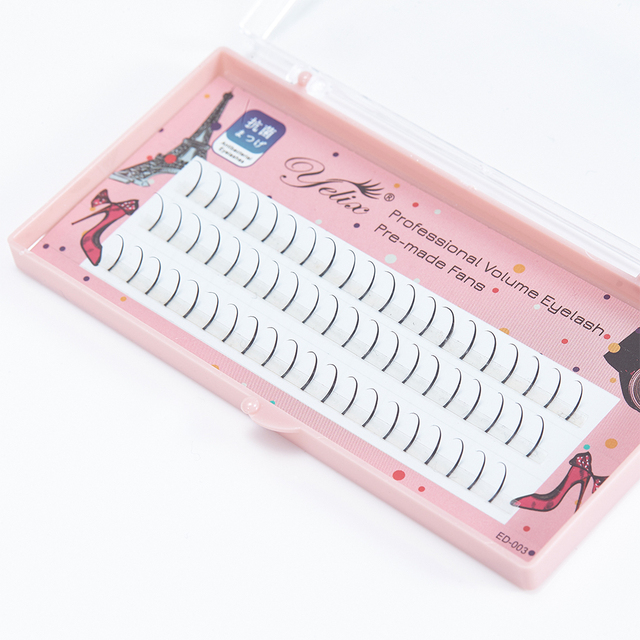 Yelix A/M Shape Professional Makeup Individual Lashes Cluster spikes lash wispy premade russian Natural Fluffy false eyelashes