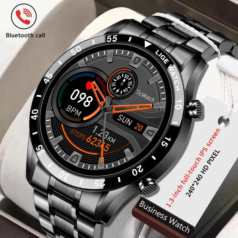 LIGE New Men Smart Watch Bluetooth Calls Waterproof Blood Pressure Heart Rate Monitoring Fitness Tracker Sports Smartwatch Women