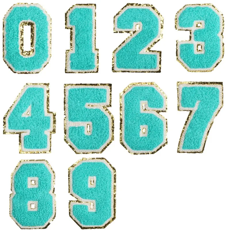 

New Embroider Patch for Clothing Hat Pants Fabric Sticker DIY Emblem Numbers Badge Label Bag Shoes Jean Fast Iron on Accessories