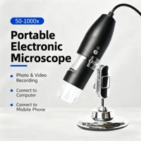 USB Digital Microscope,real 50X-1000X,8 LED Magnification Endoscope Camera with Carrying Case & Metal Stand,soldering microscope