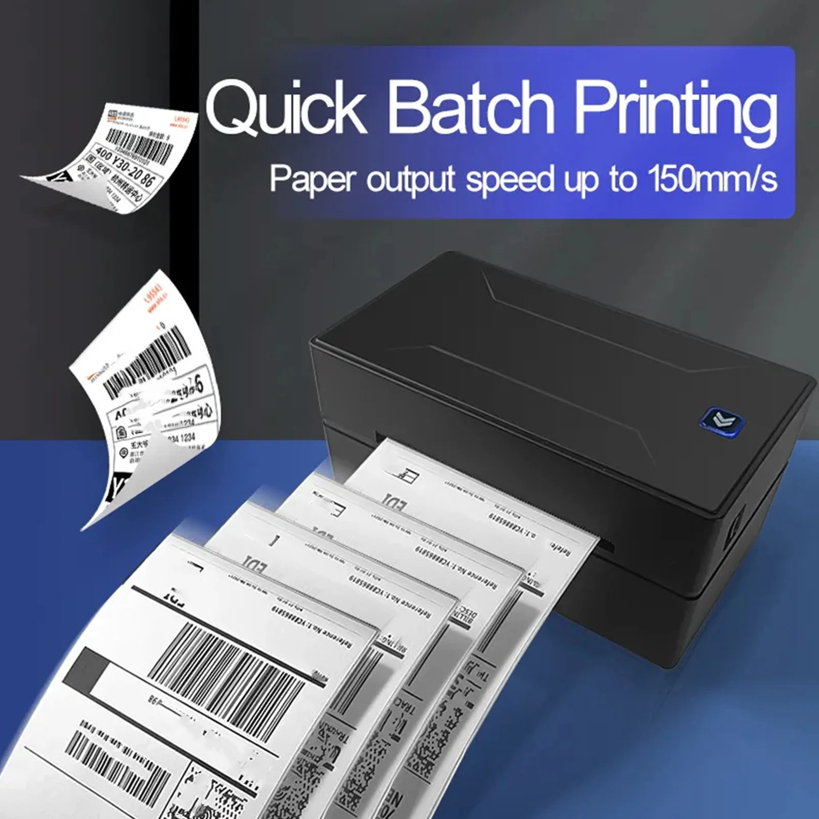 【New】D100 Bluetooth Thermal Printer Thermal Label Printer Bluetooth Wireless USB Wired Portable Shipping Label Printer 150mm/s