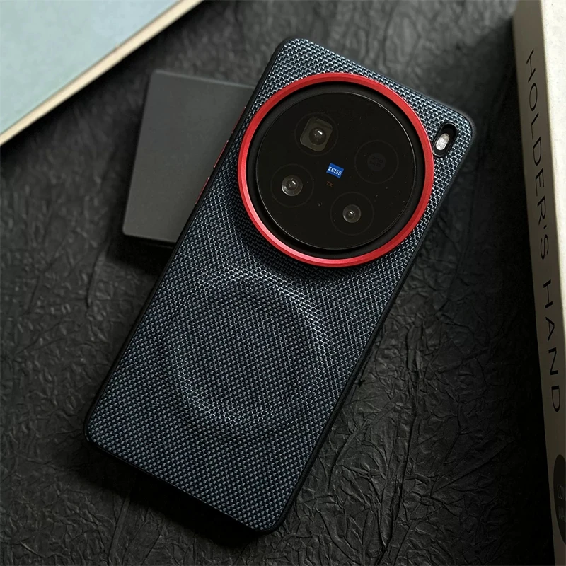 Premium Woven Fabric Shockproof Case with Alloy Lens Protection