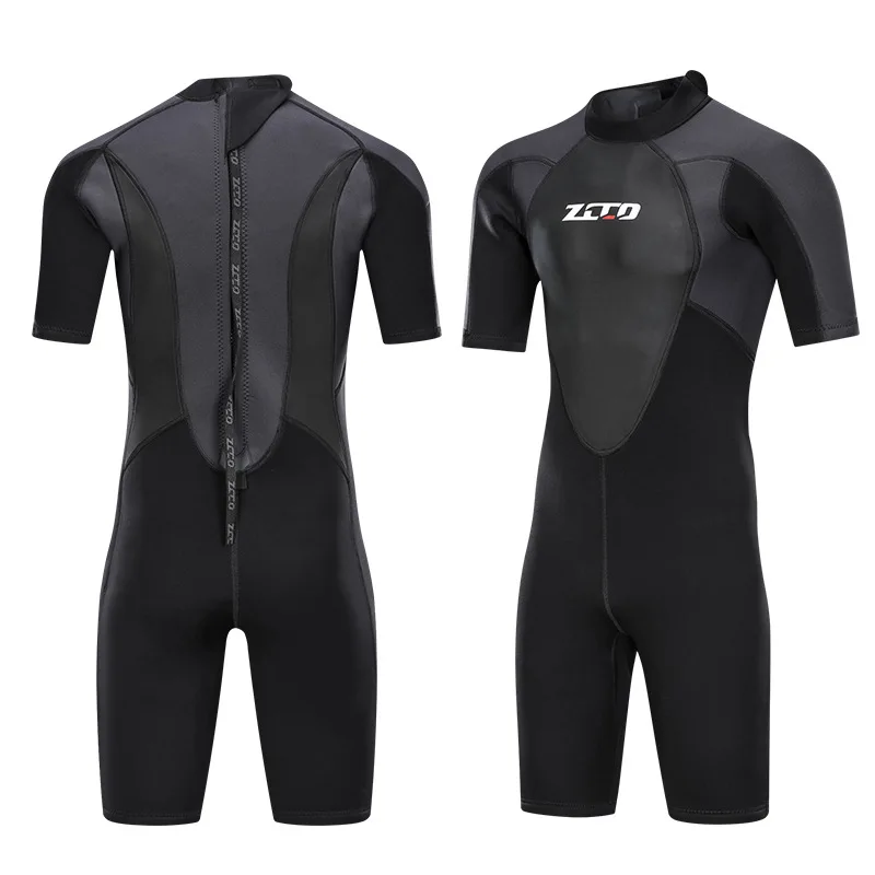 3MM Neoprene Wetsuit Men Short Sleeve Scuba Wetsuit Surfing Sun Protection Warm Snorkeling Full Body Diving Surfing Suit diving suits