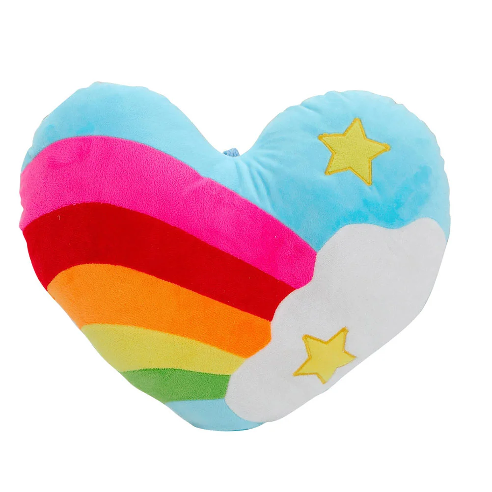 

Rainbow Heart Shape Cushion Decor Pillow Plush Pillows Heart-shaped Cushions Pp Cotton Lovers