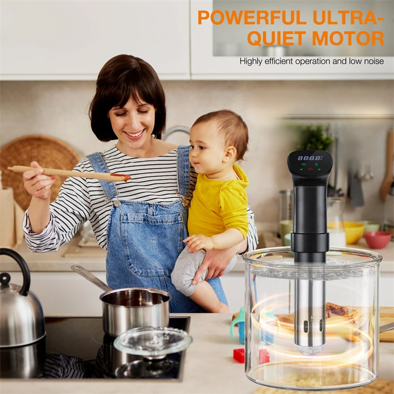 1800W Waterproof Vacuum Sous Vide Cooker Immersion Circulator Accurate Cooking With LED Digital Display Smart Slow Cooker Heater 4
