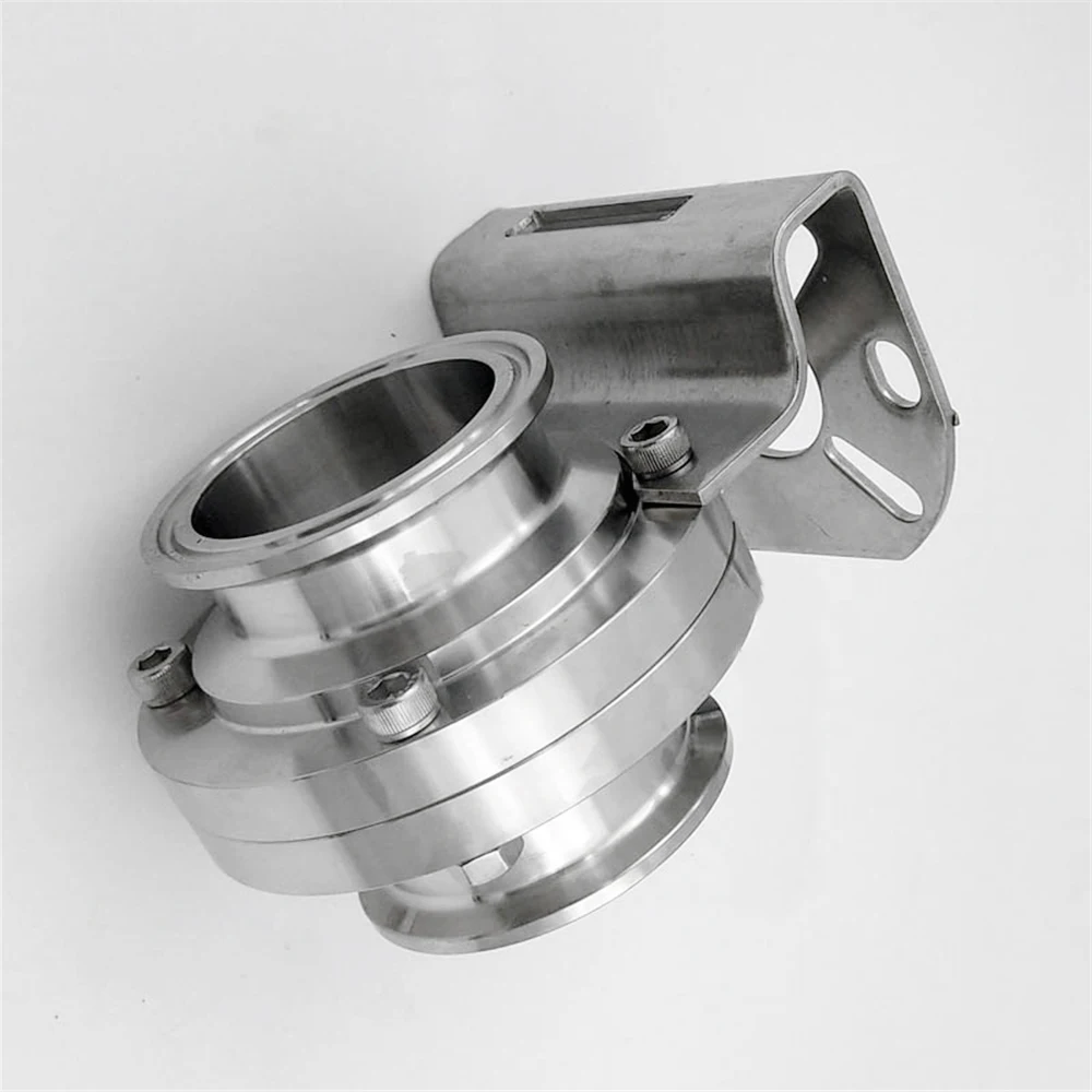 

Stainless Steel Tri Clamp Butterfly Valve with Bracket Sanitary Stainless Steel High Platform Butterfly Valve 19-63mm