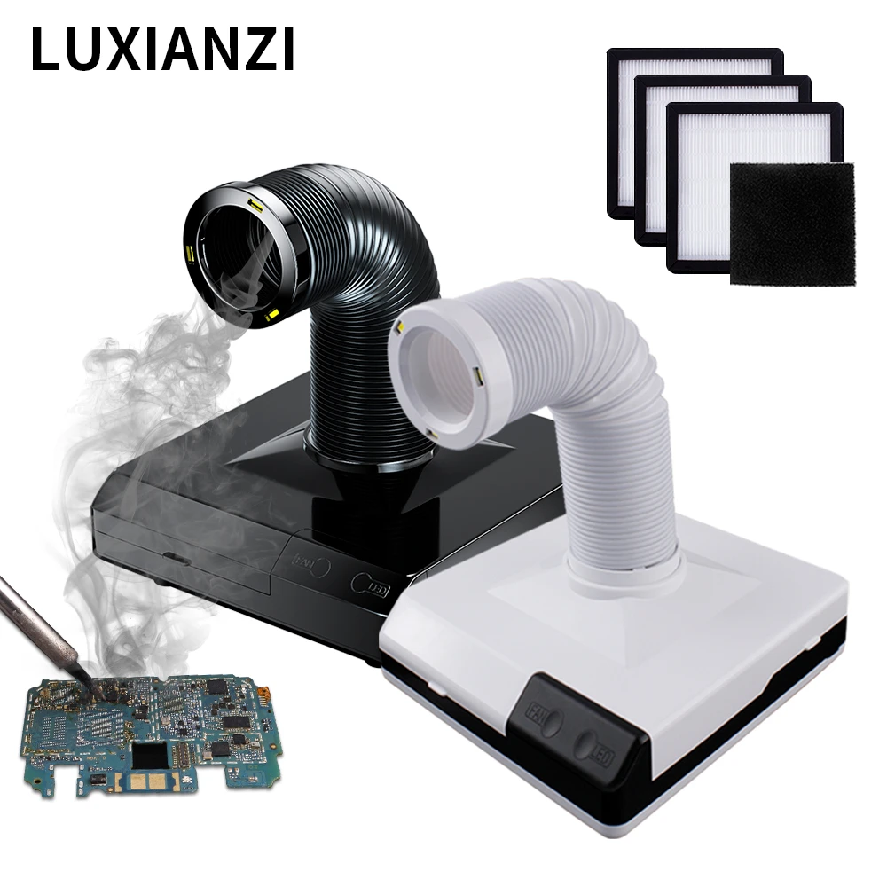 Luxianzi 60w Soldering Smoke Absorber Esd Fume Extractor With Led Light ...