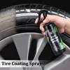 Tire Shine Spray HGKJ S22 Tyre Gloss Coating Plastic Rubber Wheel Restorer Agent Spray Polishing Brightener Auto Car Detailing
