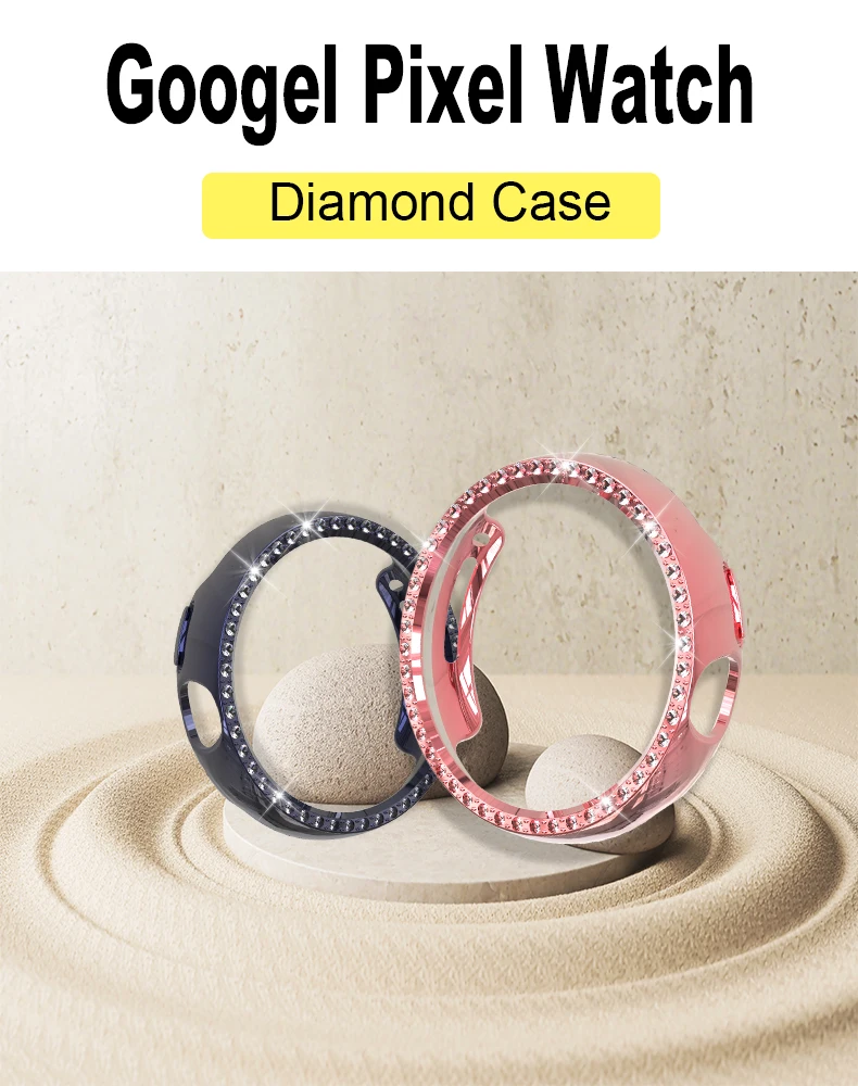 Luxurious Diamond-Studded TPU Watch Case - Sleek and Durable Protection