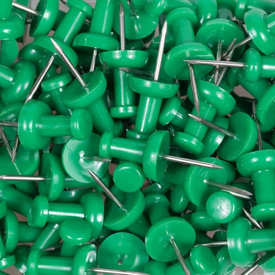 Green Push Pins for Efficient Office Home Organization
