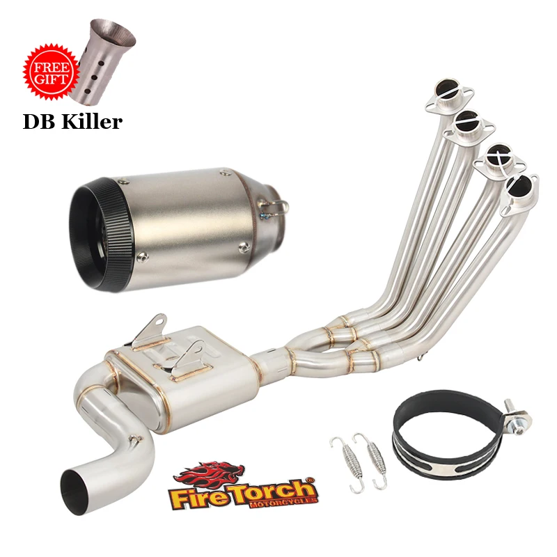 Slip On For Honda CBR650 CB650R CB650F CBR650F CBR 650 2014-2023 Motorcycle Exhaust Full System Modify Front Link Pipe DB Killer - Image 4
