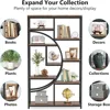 Bookshelf Industrial 5 Tier Etagere Bookcase, Freestanding Tall Bookshelves Display Shelf Storage Organizer 6