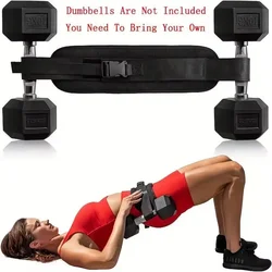 Adjustable Weighted Waist Belt for Home Workouts and Hip Sculpting (Black)