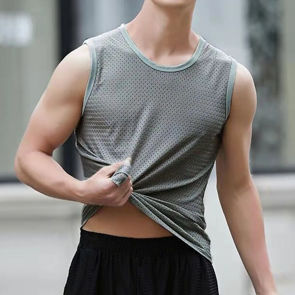 Mens Casual Sleeveless Breathable Tank Tops