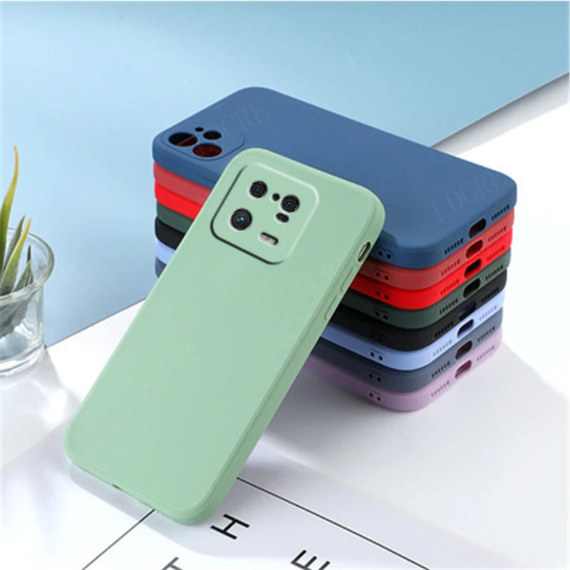 

For Xiaomi 13 Pro Case Xiaomi 12T 12 11T 13 Pro Cove Fundas Back Shockproof Soft Original Liquid Silicone TPU Bumper Mi 13 Pro