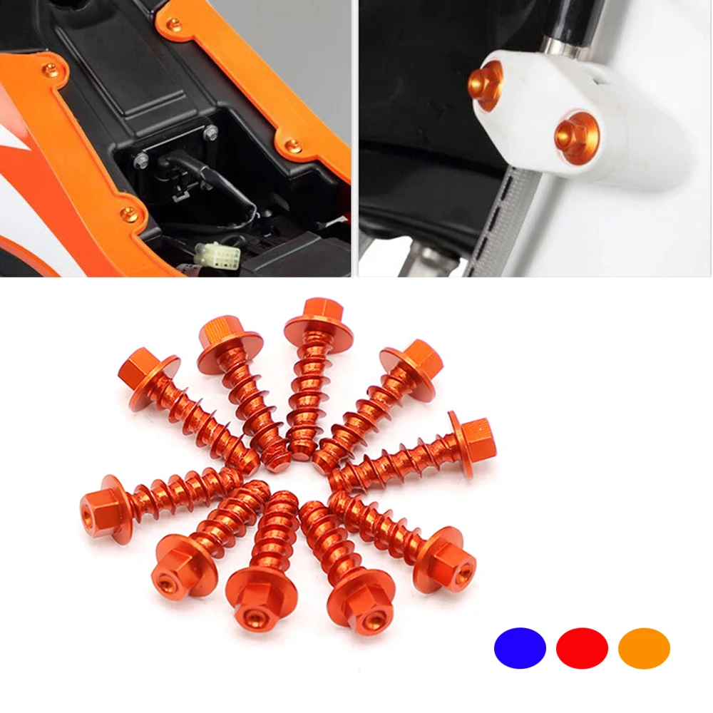 Kit Bulloni A Vite Autofilettanti Per Moto In Alluminio Cnc Per Ktm Exc Xc Xcw Sx Sxf Husqvarna Fe Te Fc Tc Fx Tx 125 250 300 350 450