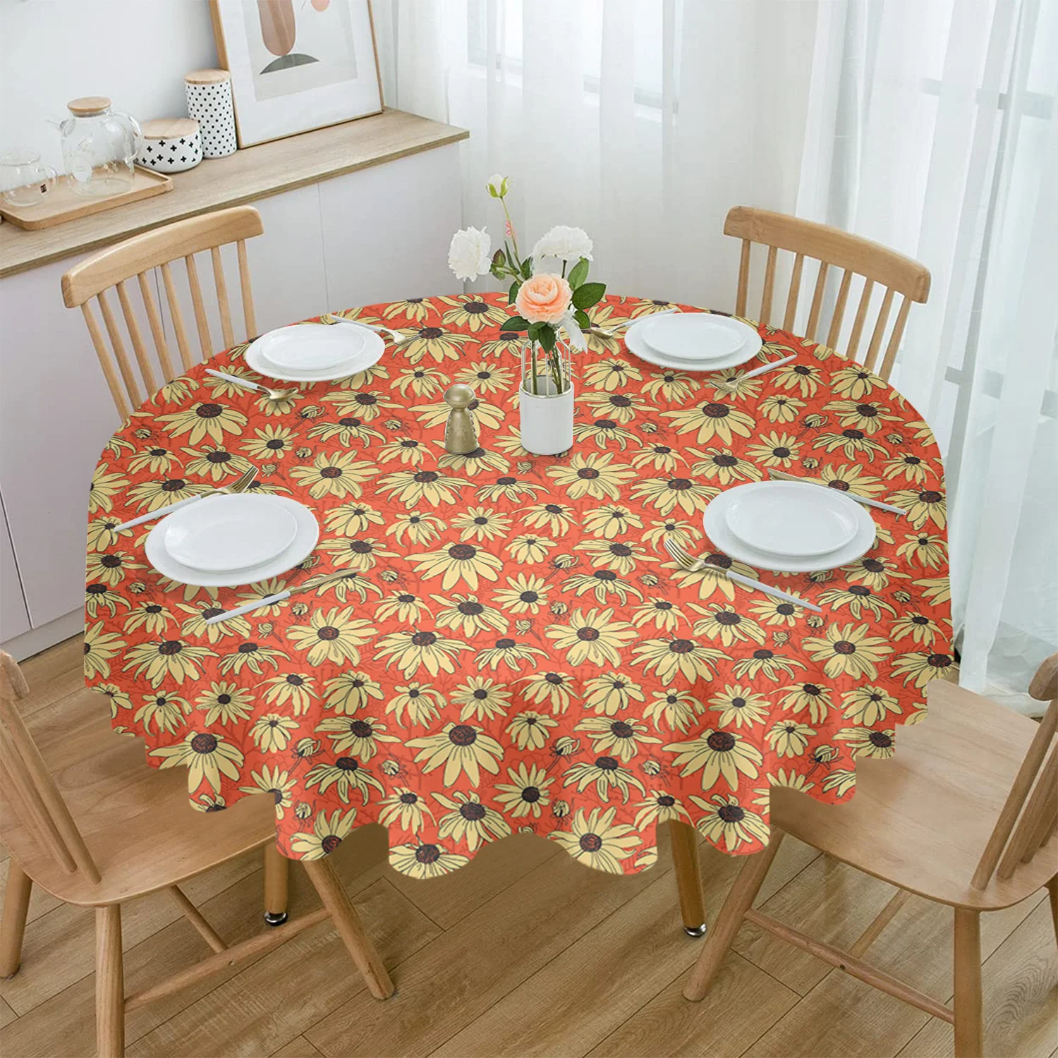 ChrysanthemumCartoonPluralTileWaterproofTableclothTable