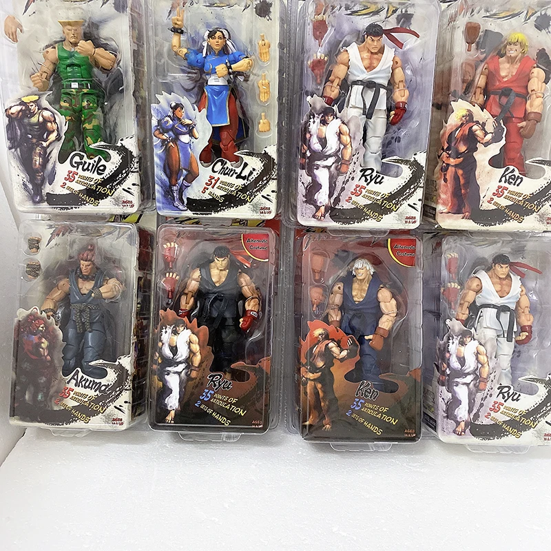 NECA Ken Ryu figura Chun Li Hoshi Akuma Chunli Gouki Guile figura de acción juguete muñeca regalo decoración móvil regalos de cumpleaños
