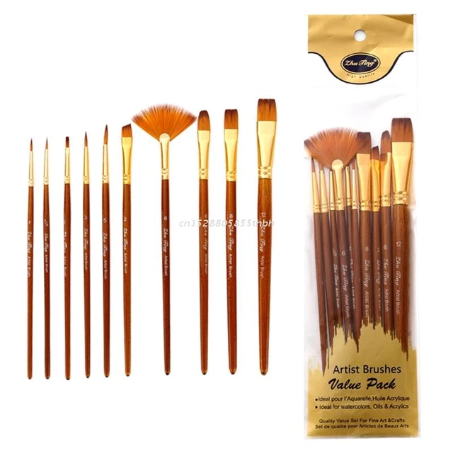 Ensemble de pinceaux professionnels, Set de 10 Pinceaux - Fine Detail -  Miniature 