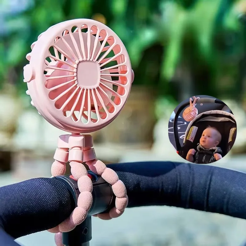 Fan for Cart Stroller Fans Portable Outdoor Fan Clip on For Baby 600mAh USB Rechargeable Handheld Electric Fan for Home 3 Speeds