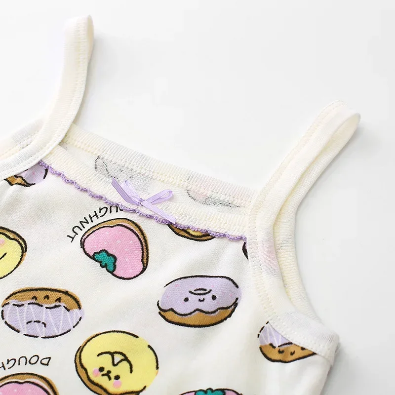 Summer Cotton Bamboo Tank Tops For Kids Girls Outfits Undershirt Teenager Singlets