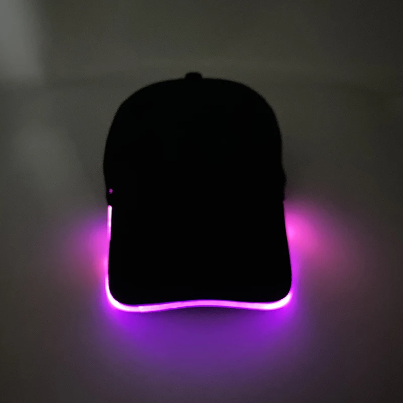 LED 광섬유 야구 모자, 매력적인 빛나는 장식 용품, 크리스마스, 어두운 밤, 카니발 파티에 깜박이는 패션