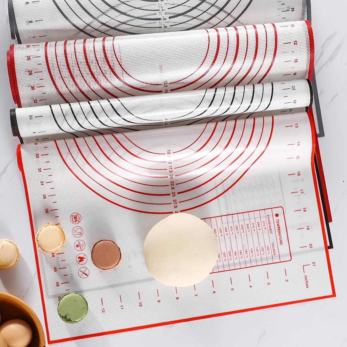 1pcs Extra Large Silicone Baking Mat Non-Stick Easy Clean Reusable Crust Pizza Cookies Pastry Mat for Kitchen Counter Oven Tools