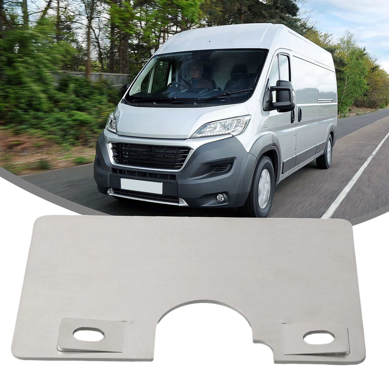 

1x Burglary Protection Driver's Door Prick Stop Silver Stainless Steel Anti-theft Block For Fiat-Ducato Ab 2006/ Boxer Ab 2006