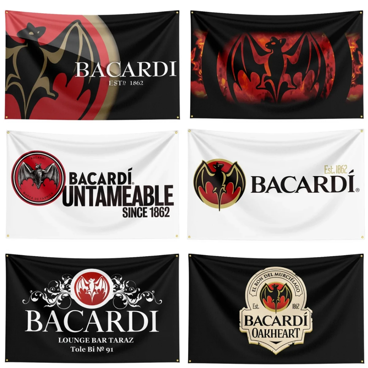 

FLAGDOM 90X150CM 3X5FT Bacardis Flag Polyester Printed Wine Banner For Decor