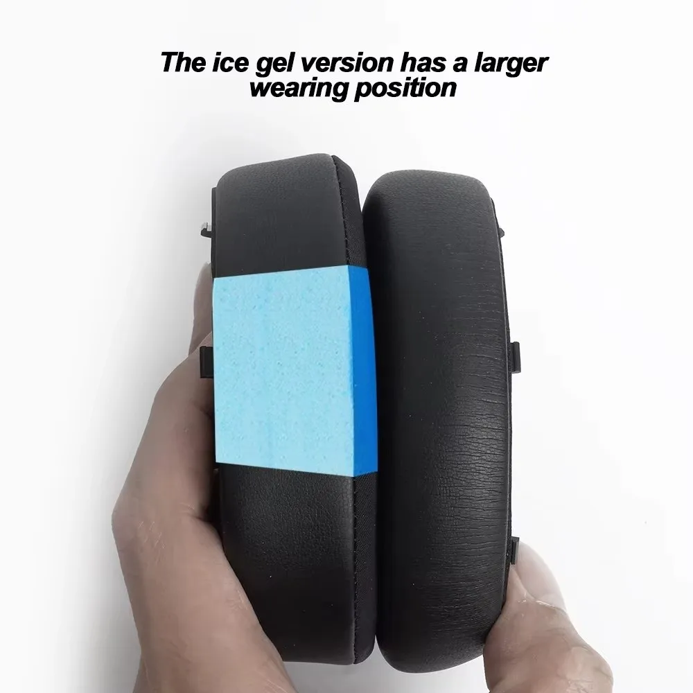 1Pair Replacement Headphone Ear Pads Cooling Gel Sponge Foam Headset Earmuff Protein Leather for Anker Soundcore Life Space Q45