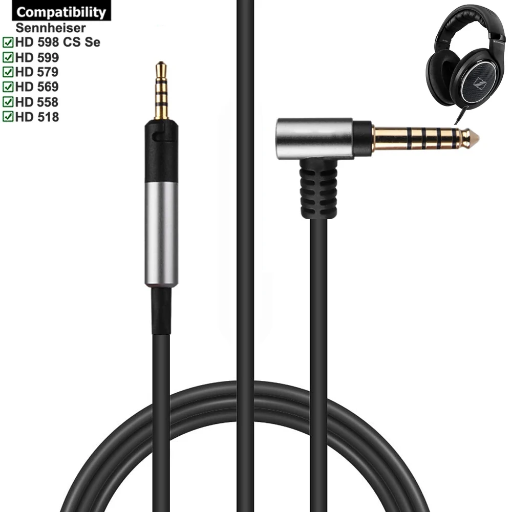 

2.5mm 4.4mm Balanced Male HiFi Audio Cable Extension Cord For Sennheiser HD 598 CS 558 518 599 569 579 Headphones