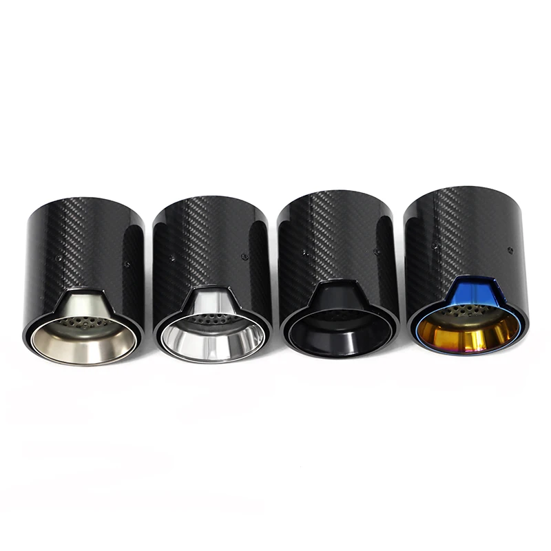 2pcs/lot Car Exhaust Tip For BMW 2 Series F22 F23 M235i M240i F20 F21 M135i M140i M Performance Carbon Fiber ID60mm Muffler Tip exhaust muffler tip