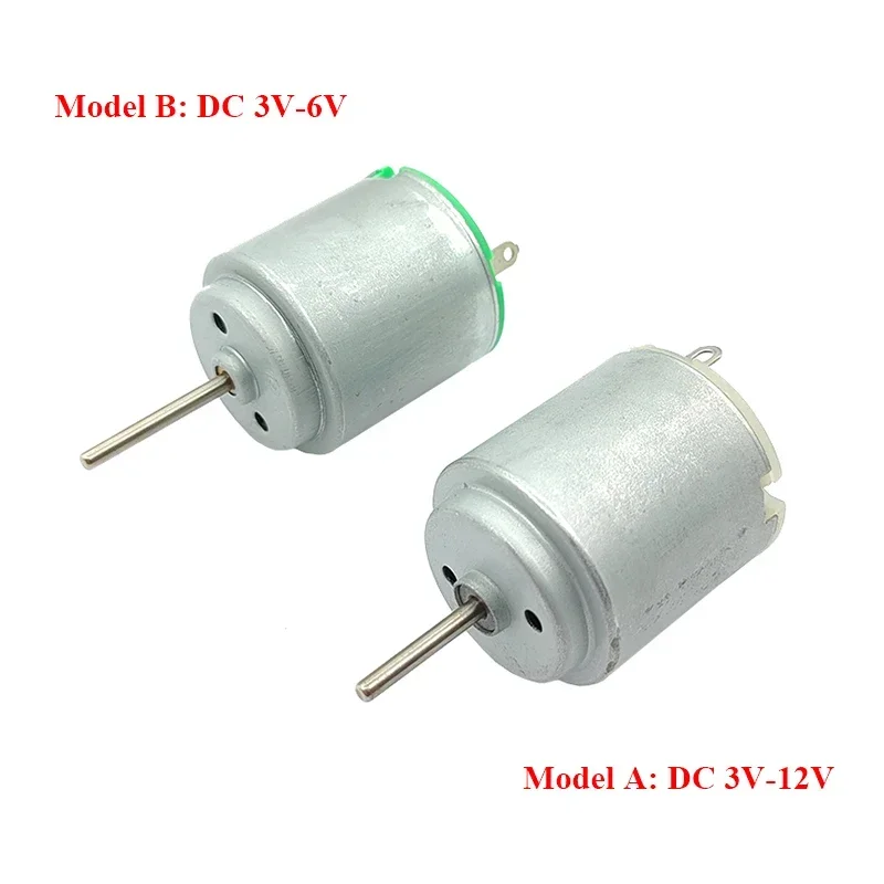 1PCS Mini R260 Electric Motor DC 3V-6V / 3V-12V High Speed Micro 24mm Round Motor Long Shaft DIY Hobby Toy Car Boat Model