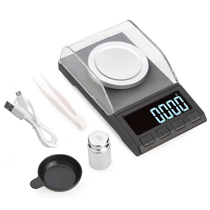 100g/50g/20g 0.001g Precision Scale For Jewelry Gold Herb Lab Weight Milligram Scale Electronic Balance Digital Accurate