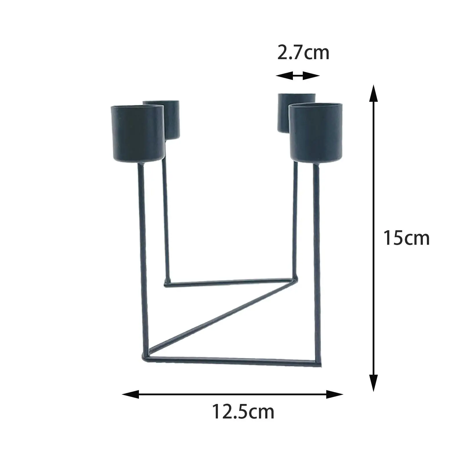 Candle Holder 4 Arms Flat Bottom Candlestick Holder Table Decor Candelabra for Dinning Anniversary Home Decoration Party Table