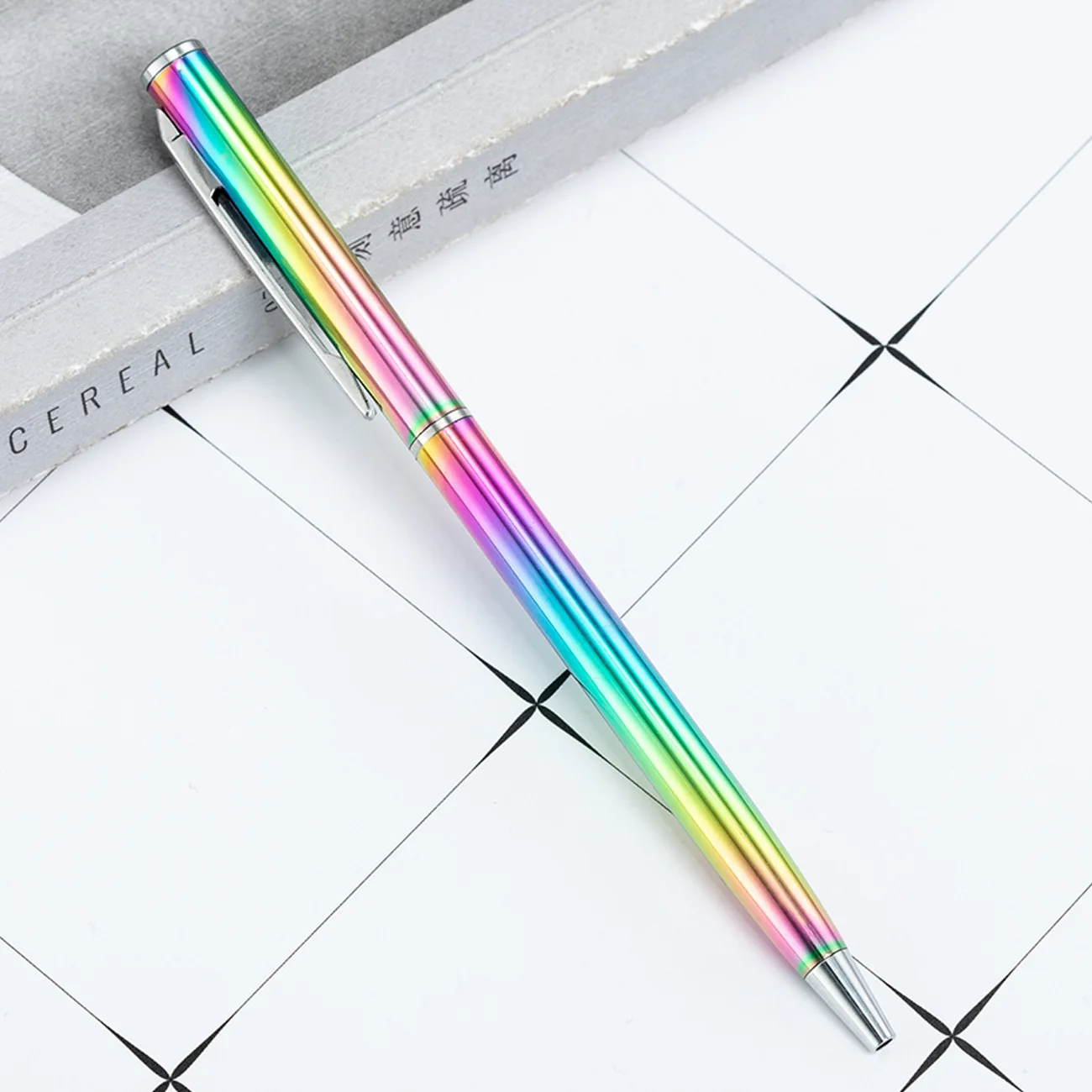 60pcs-gradient-metal-ballpoint-pen-cute-rotary-ball-pens-business-pen-office-school-writing-supplies