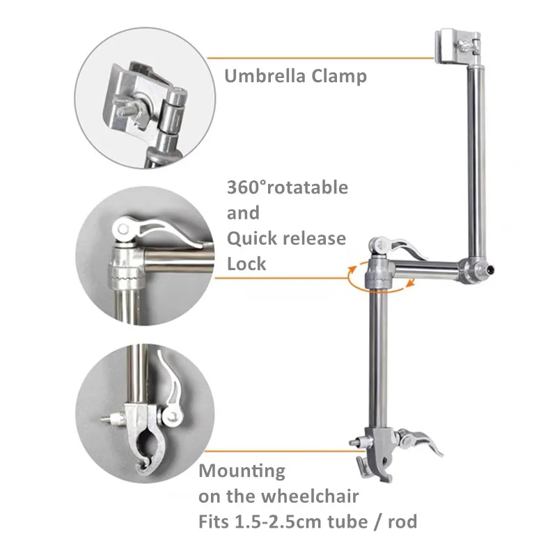 JayCreer Umbrella Umbrella Holder Mounting Bracket Wheelchairs Others