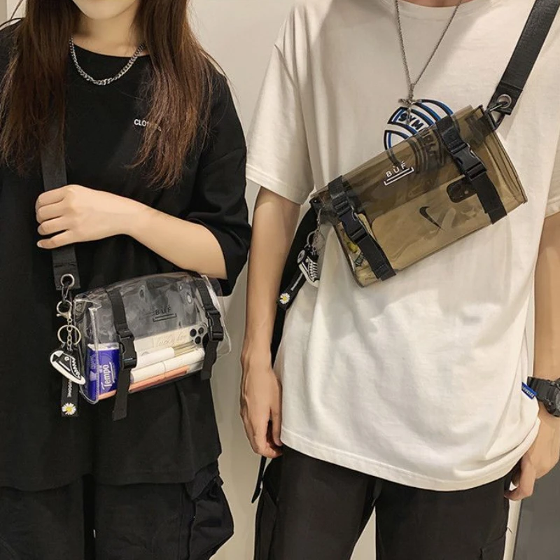 Crossbody Bags Men Fashion Minimalist Clear Bag All-match Decorative Water-proof Japanese Style Unisex Chic Bolsas Para Hombre - 5