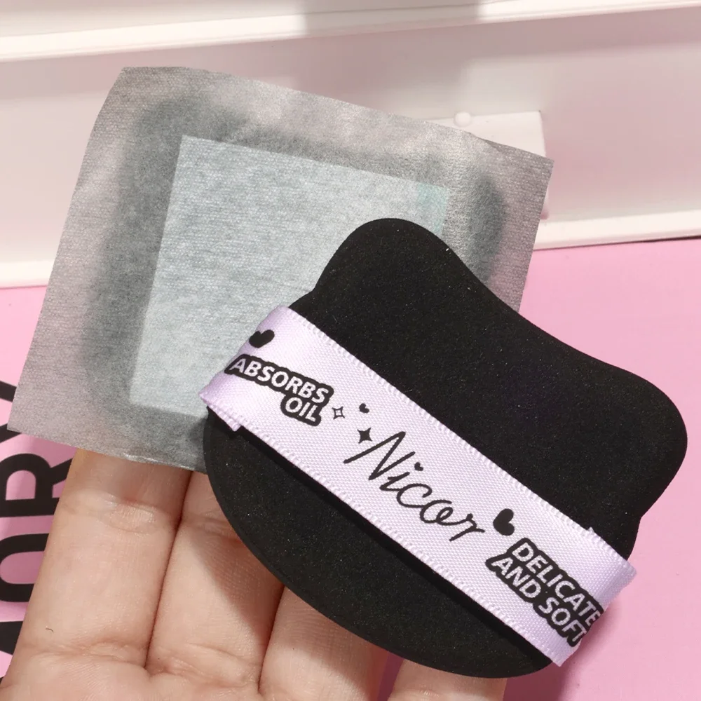 Face Oil Blotting Paper with Makeup Puff 100pcs Matting Face Wipes Oil Control Sheets Oil-absorbing Cleaning Makeup Tools