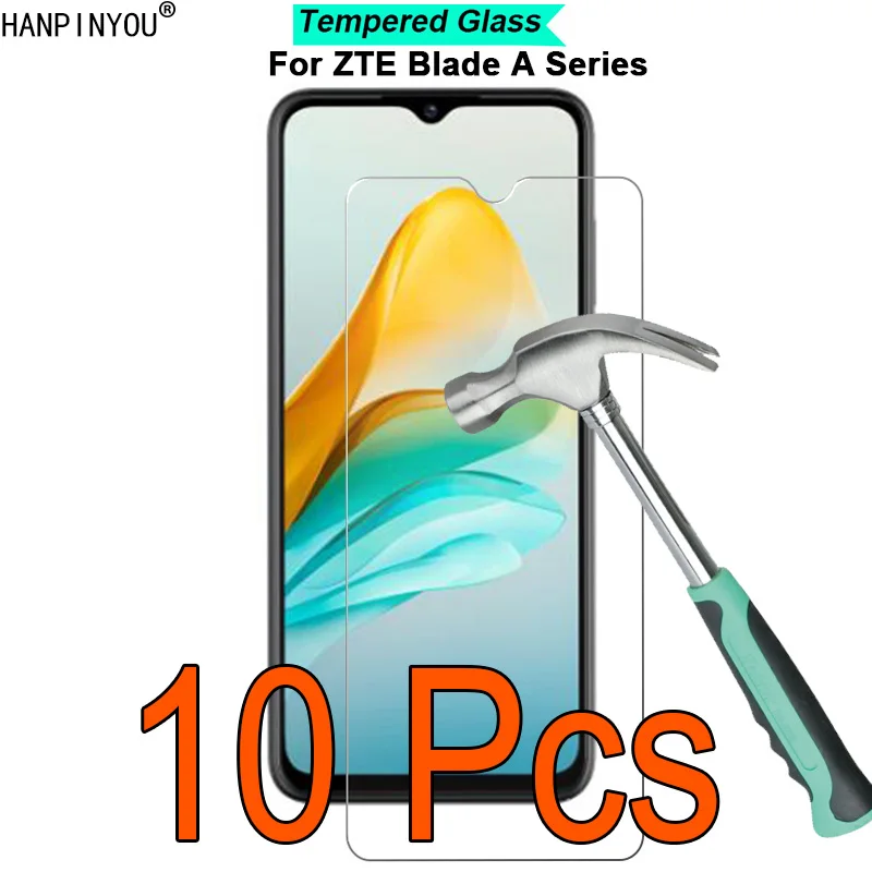 

10 шт./партия для ZTE Blade A73 A53 A33s Plus Pro 5G 9H твердость 2.5D закаленное защитное стекло