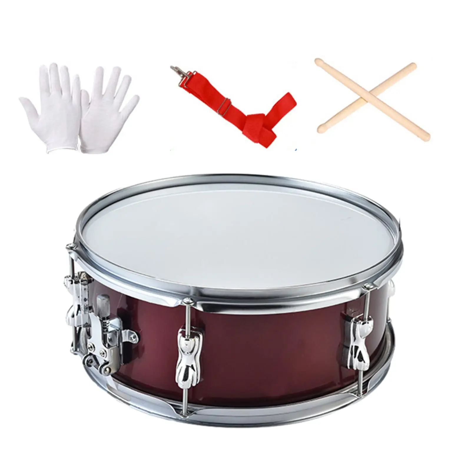 13 Inches Snare Drum for Beginners Double Tone Percussion Instrument with Carry Bag & Drumsticks Professional Practice Drum Set