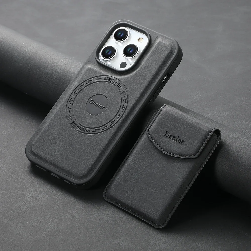Detachable Leather Wallet Case